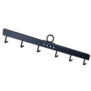 31.5" Fence Stretcher Bar 6 Thickened Hooks Steel Chain Link Fabric Fence Stretcher Woven Wire Fence Stretcher Fabric Black Steel Bar Fence Stretcher Tool