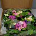 Spring Wreaths for Front Door Outside 24 Inch Spring Door Wreath with Pink Peony,Rose and Blue Hydrangeas, Handmade Silk Summer Wreaths for Front Door Home Wall Window Proch Seasonal Decor
