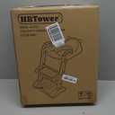 HBTower Potty Training Seat with Step Stool Ladder for Toddlers, Adjustable Kids Toilet Seat with Splash Guard, Anti Slip Pads & Safety Handles, Comfortable Potty Chair for Boys & Girls (Grey)