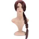 Long Brown Braid Wig Cosplay Costume Women Plait Ponytail Wigs For Christmas Halloween, 27in Length