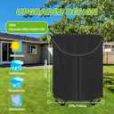 Kids Trampoline Cover,600D Heavy-Duty Outdoor Waterproof Trampoline Cover, UV-Resistant and Windproof,Suitable for 5560 inch Round Kids' Trampolines with Drawstring & Buckles - Black