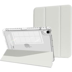 for iPad Air 11inch 2025/2024 M3/2,iPad Air 5th Generation case 2022 with Pencil Holder, 2020 Air 4th Generation case, Slim Smart Cover with Clear Shell for iPad Air 5 Case 10.9 Inch (Transparent White)