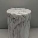 JONATHAN Y TBL1101A Troy 16" Modern Minimalist Faux Marble Column Indoor/Outdoor Indoor/Outdoor Accent Table Modern, Contemporary, Minimalist, Transitional for Living Room, Garden, Patio, Gray/White