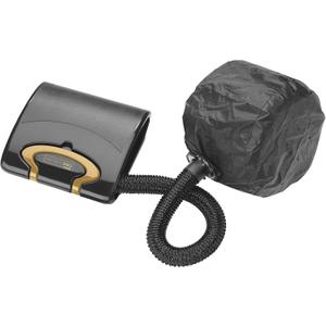 INFINITIPRO BY CONAIR GOLD Bonnet Hair Dryer, Soft Portable Bonnet Style Hair Dryer (1 Count (Pack of 1), Black)