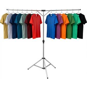 Foldable Portable Space Saving Clothes Drying Rack, Heavy Duty Stainless Steel Laundry Drying Racks, Adjustable High Capacity Garment Rack, with Windproof Hooks., 73 inches x 70 inches x 35 inches