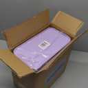 mDesign Metal Wastepaper Bin  Compact Rectangular Bathroom Bin  Rubbish Basket for Home and Office  Light Purple (Pack of 1)