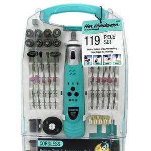 Cordless LED Rotary Tool & Accessory Set