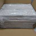 5 Pack Folding Closet Organizers Storage Box, Stackable Storage Bins, Plastic Drawer Basket Closet Storage for Wardrobe Cupboard Kitchen Bathroom Office 5L (White)