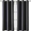 ChrisDowa Grommet Blackout Curtains for Bedroom and Living Room - 1 Panel Set Thermal Insulated Room Darkening Curtains (Dark Grey, 42 x 63 Inch)