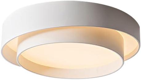 Creative Round Double-Layer Wrought Iron Ceiling Lamp, LED Flush Mount Ceiling Light, Three-Tone Lamps, Acrylic Lampshade Flat Lamp, Interior Decoration Lighting Fixtures