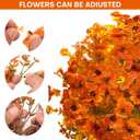 2 x 16 Bundles Artificial Mums for Outdoors Garden Home Decoration Fake Mums UV Resistant Fake Mums Silk Faux Flower Plastic Plants for Outside No Fade Fall Decor for Front Porch Pot Decor