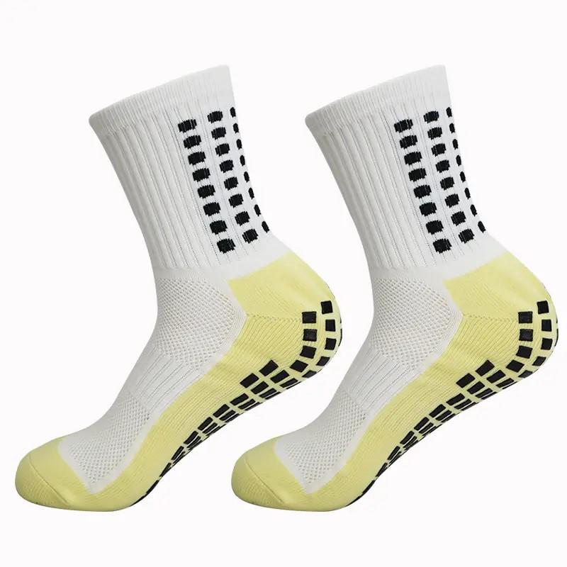 2Pairs - Dispensing Anti-Slip Men's Football Socks, Medium-Length Thick And Wear-Resistant Towel Sole Sports Socks