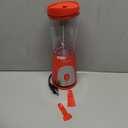 Mueller Smoothie Blender for Smoothies - Personal Blender for Shakes, Frozen Drinks, Baby Food & More, 15oz Travel Cup and Lid, Durable Stainless Steel Blades for Powerful Blending Performance, Red