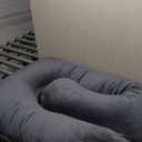 ALLOPERA Pregnancy Pillow, Full Body 57 Inch Maternity Pillow with Removable Washable Cover - Sleep Support for Legs, Back, Neck, Shoulder, HIPS, Belly for Pregnent Women, Black Grey Velvet Cover