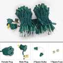 150 LED Warm White Christmas String Lights, 50 FT Green Wire, UL Certified Connectable, Xmas Lights Outdoor or Indoor