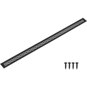 uxcell Aluminum Alloy Air Vents, 800 x 50mm / 31.5 x 2" Rectangle Louvered Ventilation Grille Cover with Mounting Screws for Door Cabinet Wardrobe, Matt Black