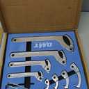 Orion Motor Tech 8pc Adjustable Pin Spanner Wrench Tool Set, Spanner Nut Wrench Tools with Changeable Heads for Pipes Heating Cars, Coilover Hook Wrenches for Suspension System, 3/4" to 6-1/10"