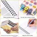 24 Pcs Smile Spiral Notebooks Pens Gifts Bulk Boss Day Preppy Affirmation Ballpoint Pens Positive Face Classroom Prize Gifts for Student Teacher Coworker Christmas(Weekly Planner Journal)