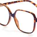 Miyya Blue Light Blocking Glasses for Women, Blue Light Glasses for Women Oversized Fashion Glasses (**Tortoise)