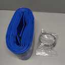 2" x 100FT Pool Backwash Hose, Heavy-Duty Pool Hose, Lay Flat Discharge Hose, Durable Burst Resistant, Pool Filter Pump Water Drainage, Sump Pump Discharge, with 2 Clamps