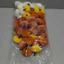 60 Pcs Mini Velvet Pumpkins Vase Filler 1 1/2" x 2" for Fall Home Decor Small Velvet Pumpkin Assorted Plush Terracotta Fabric Pumpkins for Fall Thanksgiving Home Decorations (Classic Color)