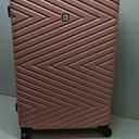 Amazon Basics 30" Hardside Large Checked Luggage, Expandable For Up to 15% More Space, Scratch-Resistant Surface, Four Multi-directional Wheels, Rose Gold