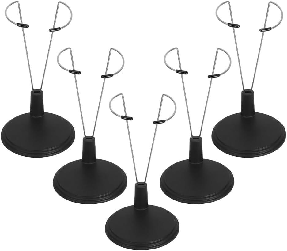 Hemobllo Adjustable Doll Stand 5-Pack Retractable Waist Figure Display Holder for 4-14 Inch Dolls Lightweight Portable Display Stand for Home Shop Party Use