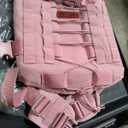 OneTigris Tactical Dog Harness Vest, No-Pull Service Dog Vest with Hook & Loop Panels, Adjustable Dog Vest Harness for Walking Hiking Training(Pink, XL)