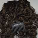 REECHO Curly Hair Extensions, 4PCS 16 inch Clip in Hair Extensions Lace Weft Short Curly Hair Extensions Clip Ins Invisible Natural Hairpieces for Women, Chocolate Brown