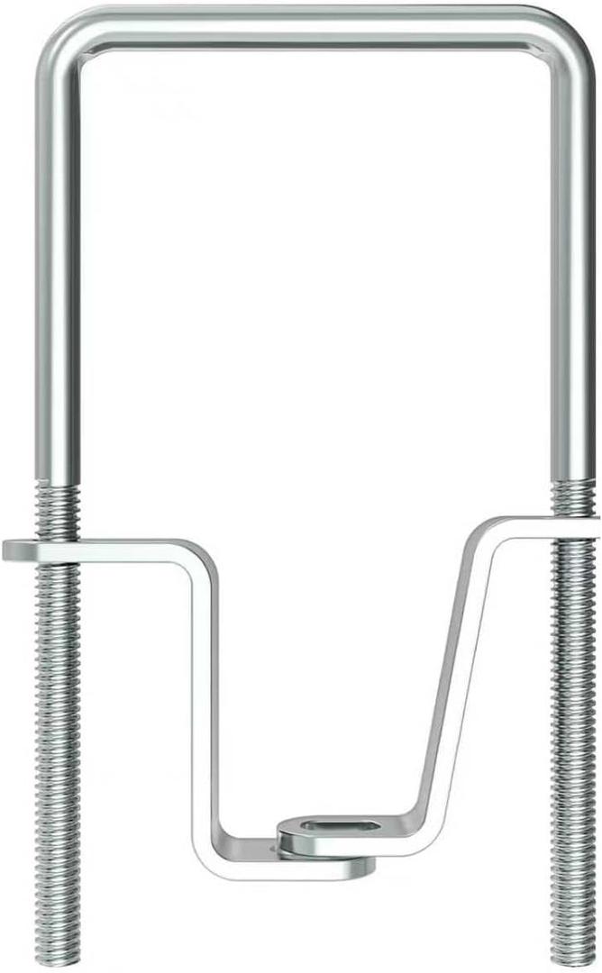 Linone U-Bolt Style Tire Carrier for Trailer, Lockable Spare Tire Mount Bracket, Trailer Tongue or Frame Mount, Fits 4- or 5-Lug Hole Rims, Holds 8-15-Inch