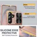 SSLOTSCASE for Samsung Galaxy S26+ Plus Case with Wallet & Sliding Lens Cover & Kickstand & Credit Card Holder & Camera Stand, Military-Grade Protection Phone Case Cover for S26+ Plus 2026, Rose Gold