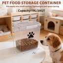 20lb Dog Food Container with Lid, Airtight Pet Food Treat Storage Bin for Dog Cat, Plastic Dogs Kibble Container for Kitchen Counter-Keep Food Fresh Crispy-BPA free