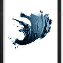 Poster Master Blue Oil Paint Poster - Oil Painting Stroke Print - Abstract & Chic Boho Art - Modern & Aesthetic Art - Living Room or Bedroom Wall Decor - 8x10 UNFRAMED (Style-04)