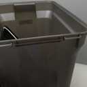 IRIS USA Airtight Dog Food Storage Container, WeatherPro, Up to 40 lbs, Removable Wheels, for Dog Cat Bird and Other Pet Food Storage Bin, Keep Fresh, Translucent Body, Made in USA, Smoke/Black