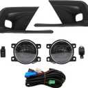 Front Bumper Fog Lights Assembly Compatible with 2022 2023 2024 Civic Pair Fog Lamps w/Wiring Switch Bezel Left & Right