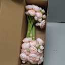 Floroom Ranunculus Artificial Flowers 18 Pcs Blush Faux Silk Mini Ranunculus Bulk Fake Wedding Filler Flowers for DIY Pink Bouquets, Centerpieces, Bridal Shower Decorations & Arrangements