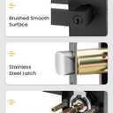 Goldenwarm Black Exterior Door Lock Set, Front Door Lock Set with Deadbolt, Square Contemporary Matte Black Front Door Lock Sets, Heavy Duty Zinc-alloyed Exterior Door Handle (1 Pack)