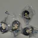 QAVBFA 1-1/2 Inch Antique Brass Caster Wheels, Rubber Casters 5/16 Inch x 1-1/2 Inch (8 x 38mm) Stem Sockets Caster for Sofa, Chair, Cabinet, Dresser Vintage Furniture Set of 4