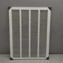 16x22 Return Air Vent Cover Grille for Wall or Ceiling Duct Opening - Flat Stamped Face Air Grill by HVAC Premium - White - Overall Size: 17.75" x 23.75"