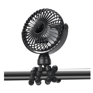 1 Pack Multifunctional Portable Stroller Fan 4 Speed 6600rpm High Speed Usb Rechargeable Personal Mini Handheld Fan Extended Tripod For Desktop Winding Kids Bed Treadmill Bike Golf Cart Outdoor Travel