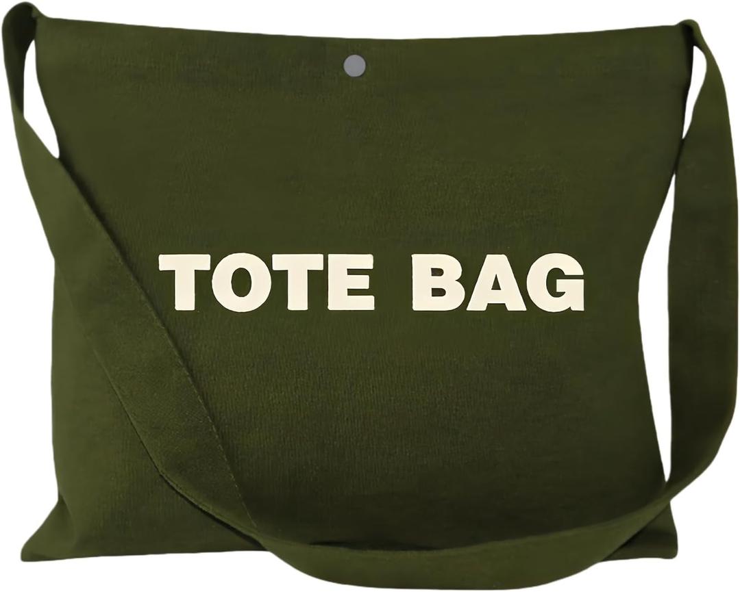 Women Canvas Tote Bag (Dark Green)