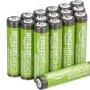 Amazon Basics 16-Pack Rechargeable AAA NiMH High-Capacity Batteries, 850 mAh, 1.2V, Recharge up to 500x Times, Pre-Charged