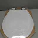 BEMIS 500EC 390 Toilet Seat with Easy Clean & Change Hinges, 1 Pack Round, Cotton White