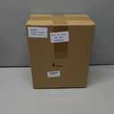 Uiifan 12 Pack Amber Glass Bottles Boston Round Sample Bottles Glass jars with Lids Dark Vanilla Extract and 12 Pcs Christmas Green Snowflakes Stickers for Gift Beans(8 oz)