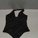 REORIA Bodysuits for Women Halter Tops 2025 Summer V Neck Backless Body Suits Tank Top Trendy Fashion Clothing (X-Large, Black)