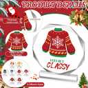 Misdary 8 Pcs Funny Ugly Sweater Gingerbread Christmas Acrylic Trophy Award 4 Inch Christmas Party Trophy Award Contest Prizes for Costume Contest Xmas Winner Holiday Party Supplies