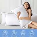 JOLLYVOGUE Pillows Standard Size Set of 4, Collection Bed Pillows for Sleeping, Hotel Quality Pillows for Side, Back and Stomach Sleepers, Soft Supportive Oeko-Tex Certified Down Alternative Filling