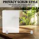 4 Pcs Desk Divider Privacy Panel 23.6 x 15.8 Inch Counter Desk Acrylic Panel Holder Free Standing Privacy Shield Work Station Desk Divider Partition for Offices Schools Call Centers (Frosting)