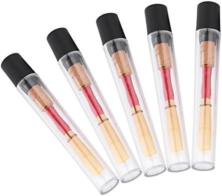 Beginner's Soft Oboe Reeds (5pcs), Medium Strength, With Plastic Case/Tube, Ideal for Beginners and Professionals