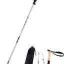 Aluminum Collapsible Ultralight Travel Trekking Hiking Pole for Men and Women (Fits 5'3" - 6'2") (1 PC(1 Pole), Silver)
